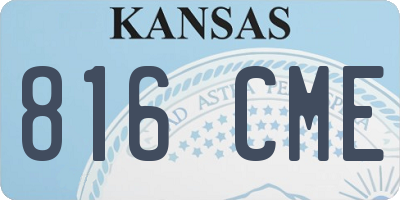 KS license plate 816CME
