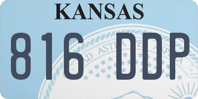 KS license plate 816DDP