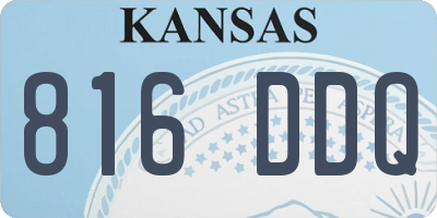 KS license plate 816DDQ