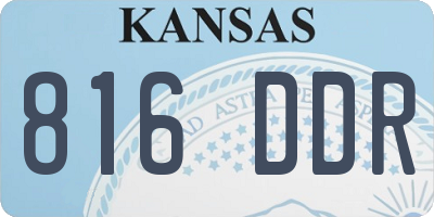 KS license plate 816DDR