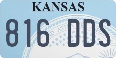 KS license plate 816DDS