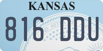 KS license plate 816DDU