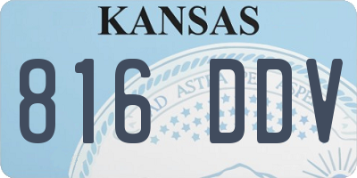 KS license plate 816DDV