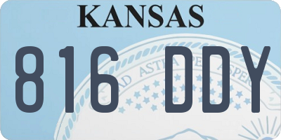 KS license plate 816DDY