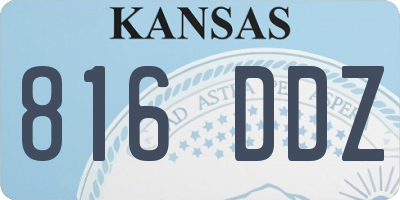KS license plate 816DDZ