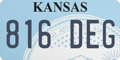 KS license plate 816DEG