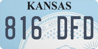 KS license plate 816DFD
