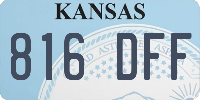 KS license plate 816DFF