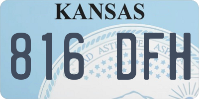 KS license plate 816DFH