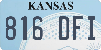 KS license plate 816DFI