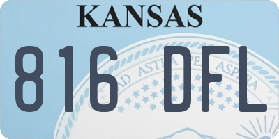 KS license plate 816DFL