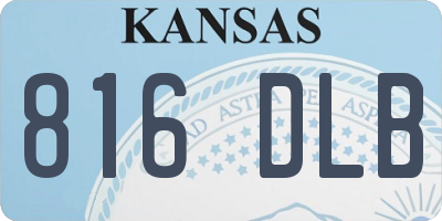 KS license plate 816DLB