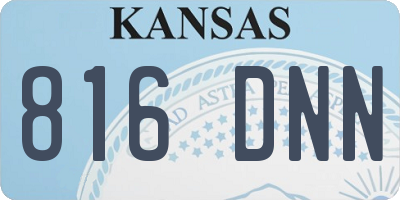 KS license plate 816DNN
