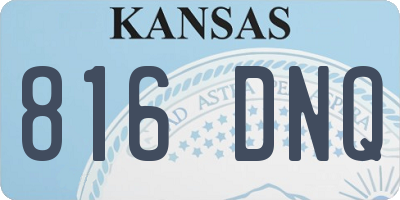 KS license plate 816DNQ