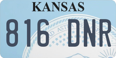 KS license plate 816DNR