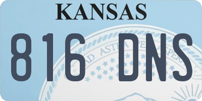 KS license plate 816DNS