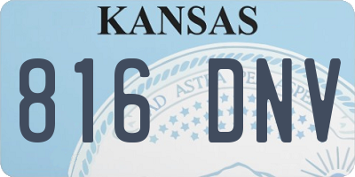 KS license plate 816DNV