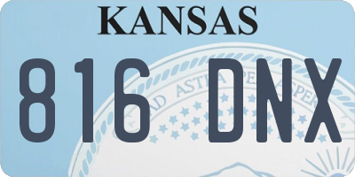 KS license plate 816DNX
