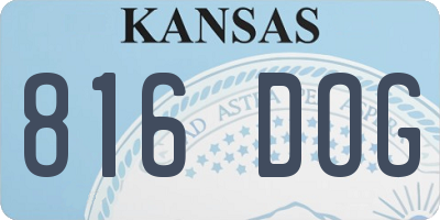 KS license plate 816DOG
