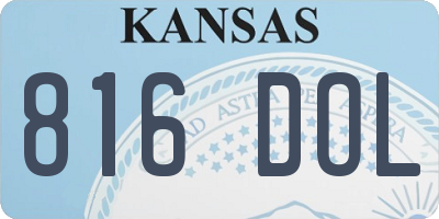 KS license plate 816DOL