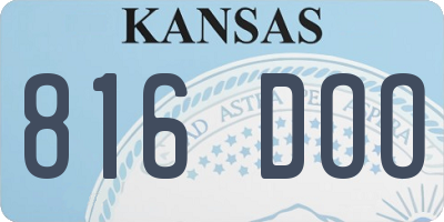 KS license plate 816DOO
