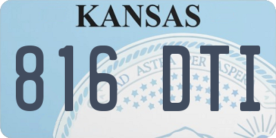 KS license plate 816DTI