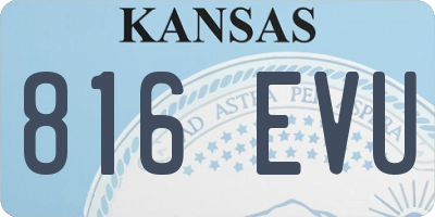KS license plate 816EVU