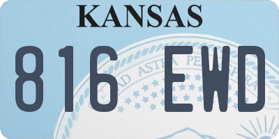 KS license plate 816EWD