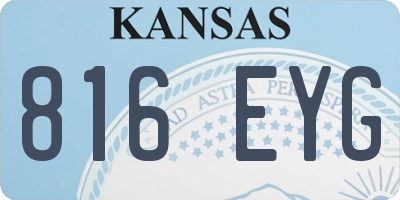 KS license plate 816EYG