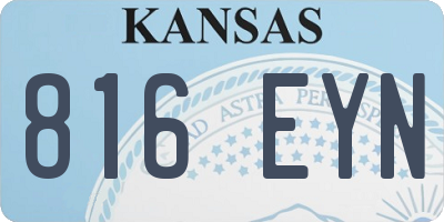 KS license plate 816EYN