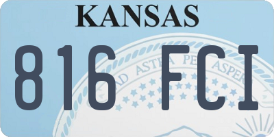 KS license plate 816FCI