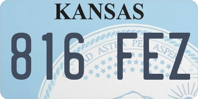 KS license plate 816FEZ