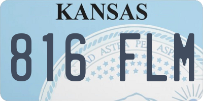 KS license plate 816FLM