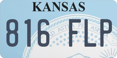 KS license plate 816FLP