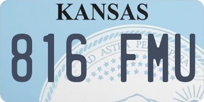 KS license plate 816FMU