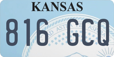 KS license plate 816GCQ