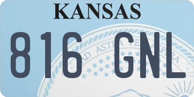 KS license plate 816GNL