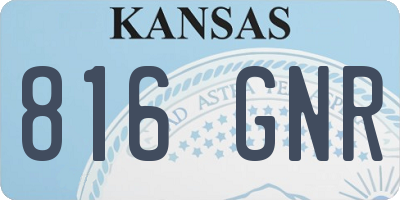 KS license plate 816GNR