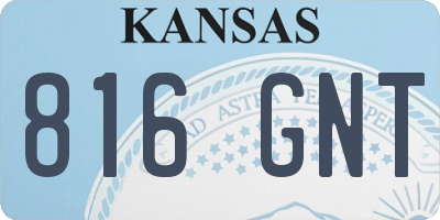 KS license plate 816GNT