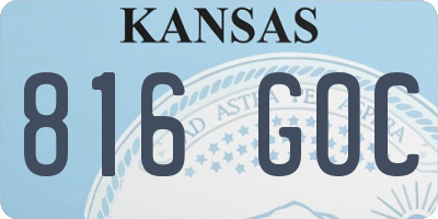 KS license plate 816GOC