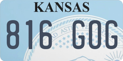 KS license plate 816GOG