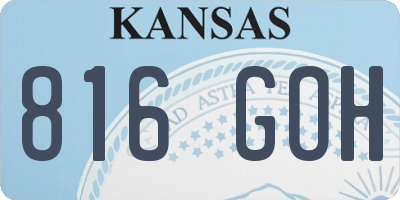 KS license plate 816GOH