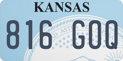 KS license plate 816GOQ