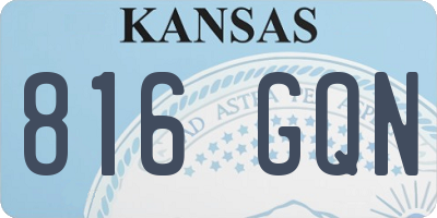 KS license plate 816GQN