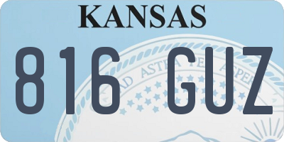 KS license plate 816GUZ