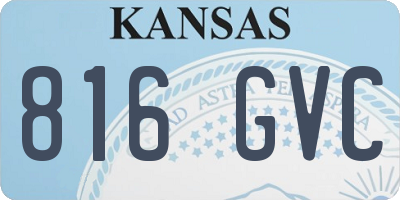 KS license plate 816GVC