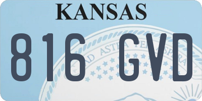 KS license plate 816GVD