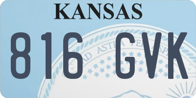 KS license plate 816GVK