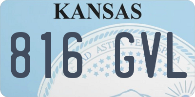 KS license plate 816GVL