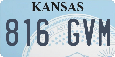 KS license plate 816GVM
